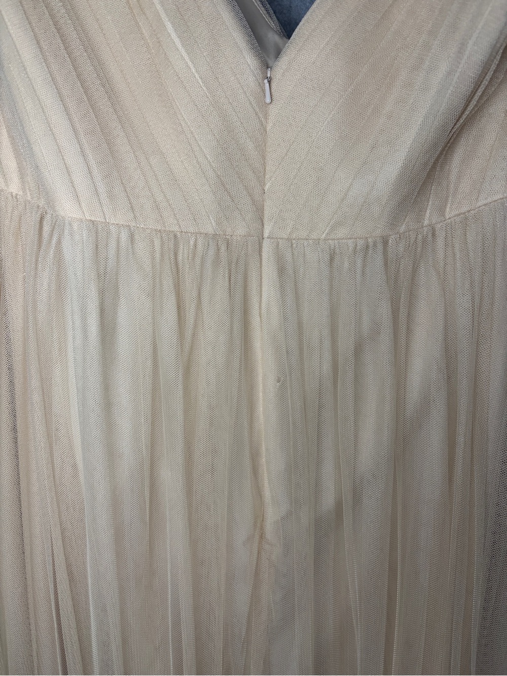 Revelry V-Neck Jamie Tulle Full Length Formal Dress 22 Champagne - Picture 8 of 13